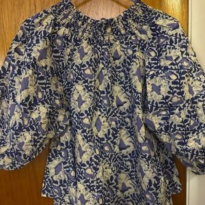 New Blue Free People Blouse